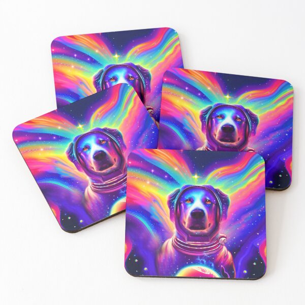Item preview, Retro Rainbow Space Dog designed and sold by Only The Rad.