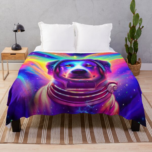 Item preview, Retro Rainbow Space Dog designed and sold by Only The Rad.
