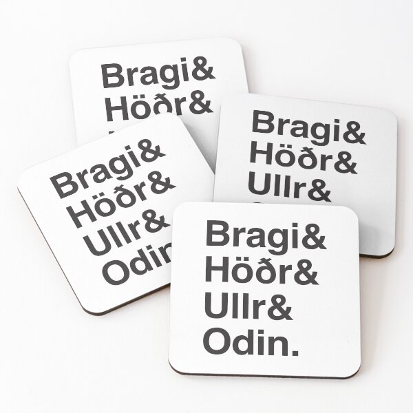 Item preview, Bragi & Höðr & Ullr & Odin. Awesome Almighty Johnsons god names. designed and sold by jazzydevil.