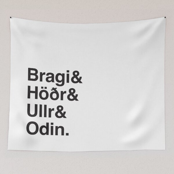 Item preview, Bragi & Höðr & Ullr & Odin. Awesome Almighty Johnsons god names. designed and sold by jazzydevil.