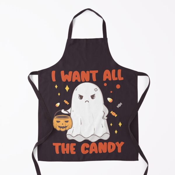 Item preview, I Want All The Candy - Angry Cute Ghost Holding An Empty Pumpkin Candy Basket designed and sold by ttttee.
