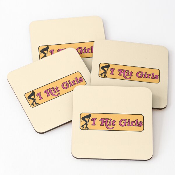 Item preview, I Hit Girls - Roller skating (choose large) bumper designed and sold by Paperfly Studio.