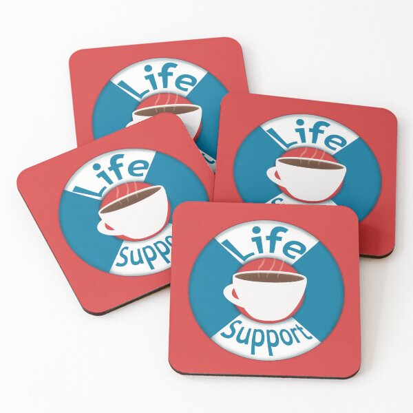 Item preview, Coffee = Life Support (Red) designed and sold by LILBlueFish.