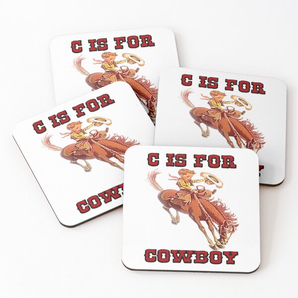 Item preview, C Is For Cowboy - Vintage Child Cowboy Riding Bareback designed and sold by handsoftime2020.