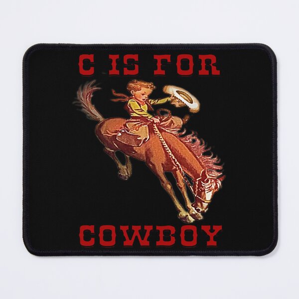 Item preview, C Is For Cowboy - Vintage Child Cowboy Riding Bareback designed and sold by handsoftime2020.