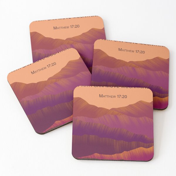 Item preview, Faith can move mountains | Christian bible verse artprint  designed and sold by Leafy Impressions.
