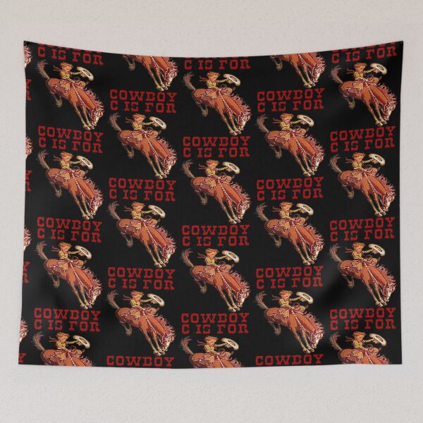 Item preview, C Is For Cowboy - Vintage Child Cowboy Riding Bareback designed and sold by handsoftime2020.