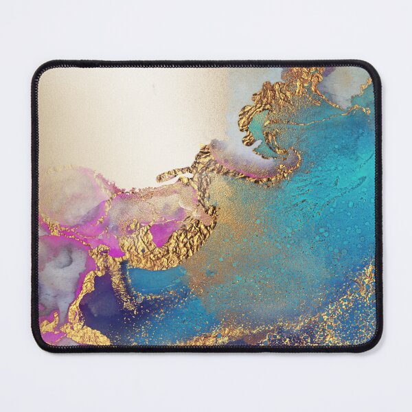 Item preview, Abstract Watercolor with Gold, Blue, Magenta, and Cream designed and sold by LDTreasures.