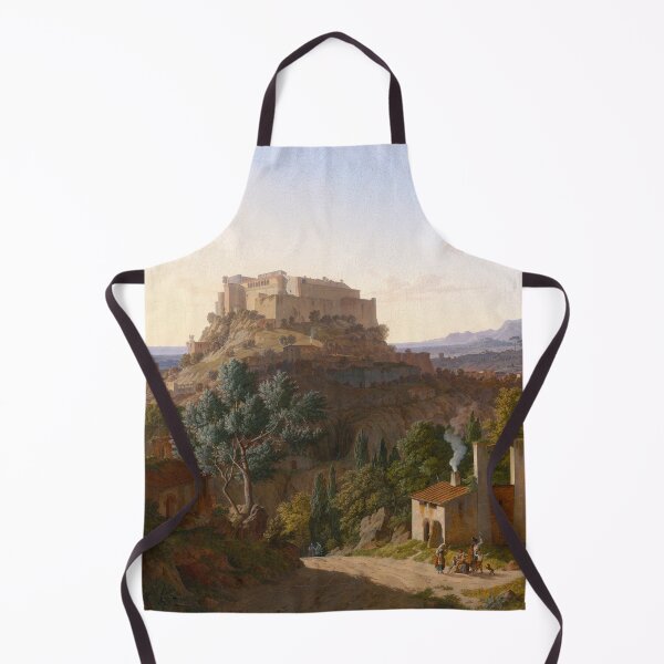 Item preview, Leo von Klenze Landscape with the Castle of Massa di Carrara designed and sold by OldTimeArt.
