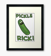 Pickle Rick Framed Print