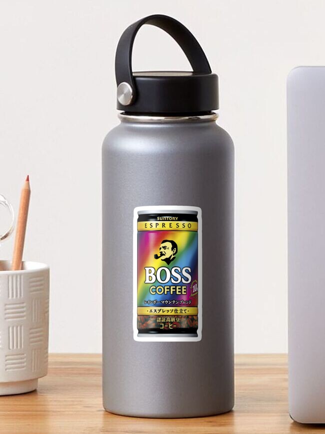 Thumbnail 1 of 3, Sticker, Coffee Boss Rainbow designed and sold by Dorium.