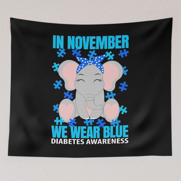 Item preview, in november we wear blue Diabetes Awareness designed and sold by Ibu83.