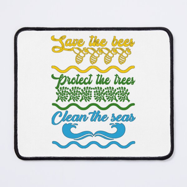 Item preview, Save the bees protect the trees clean the seas, colorful original,  designed and sold by Chakilogy.