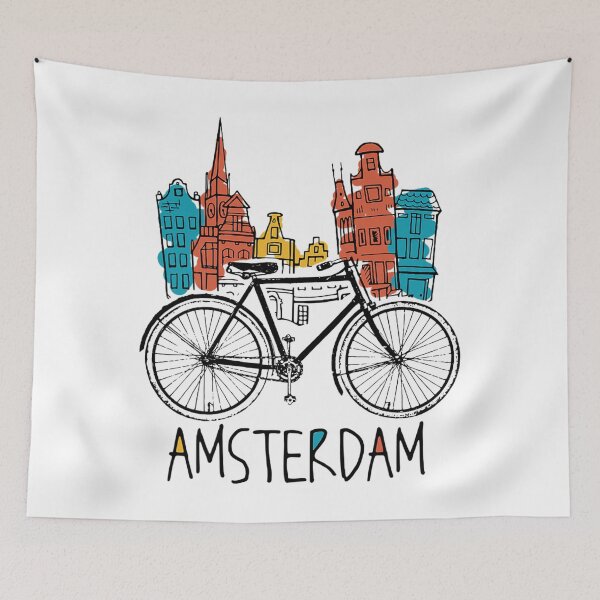 Item preview, Amsterdam Retro Netherlands Bike Bicylce Gift designed and sold by teemingshopping.