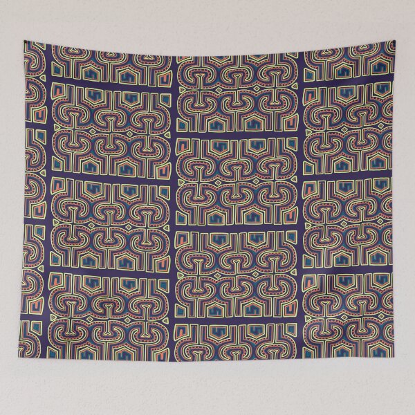 Item preview, beautiful mola with purple background designed and sold by Melquidedec.