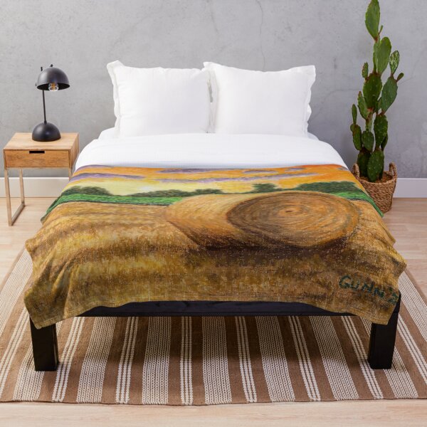Item preview, Sunset Over the Hayfield designed and sold by KMGunn.
