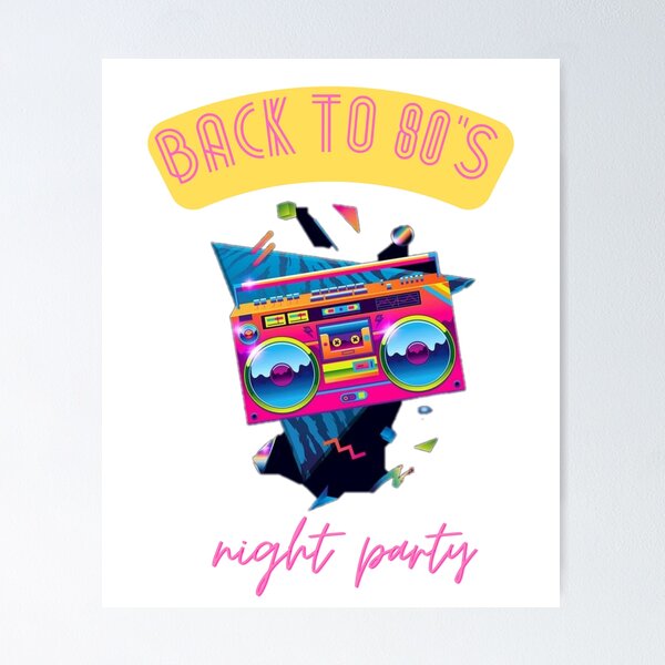 Item preview, back to 80's night party designed and sold by AG4ART.
