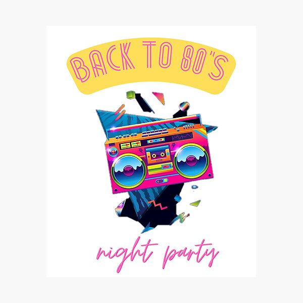 Item preview, back to 80's night party designed and sold by AG4ART.