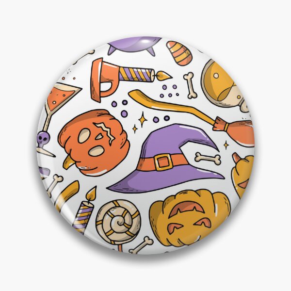 Item preview, Happy Halloween seamless pattern with doodles for backgrounds designed and sold by WBP Mart.