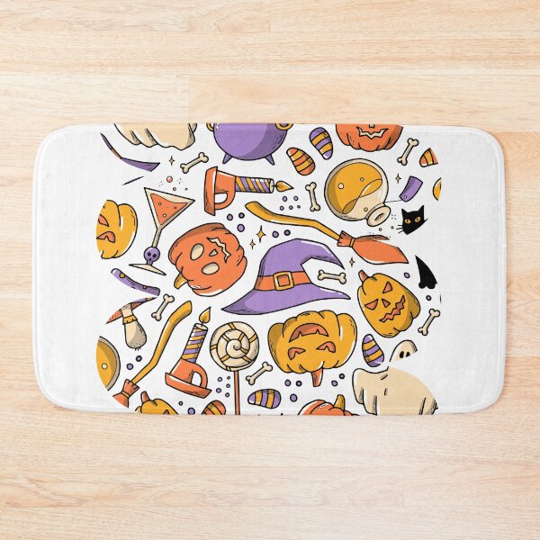 Item preview, Happy Halloween seamless pattern with doodles for backgrounds designed and sold by WBP Mart.