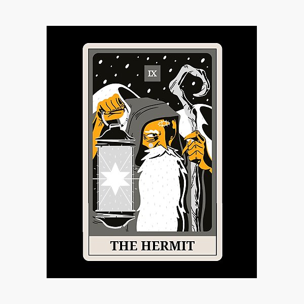 Item preview, The Hermit Tarot Card Monotone Orange Color Costume designed and sold by 27th-Tee.