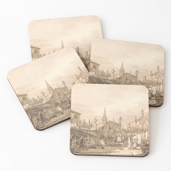 Item preview, Canaletto  Capriccio of a Venetian Courtyard  designed and sold by OldTimeArt.