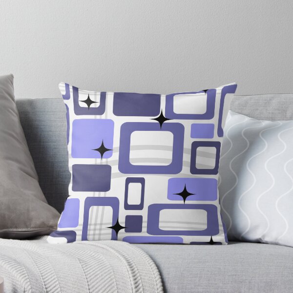 Item preview, Patrón vintage de cuadrados gráficos - azul, azul claro, gris, blanco designed and sold by Graphic-Color.