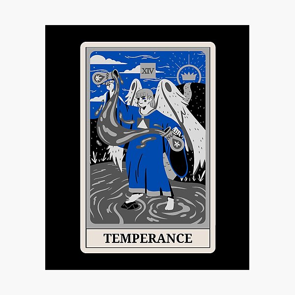 Item preview, The Temperance Tarot Card Monotone Blue Color Costume designed and sold by 27th-Tee.