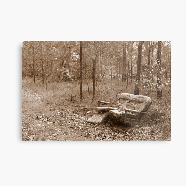 Waiting by the Track Metal Print
