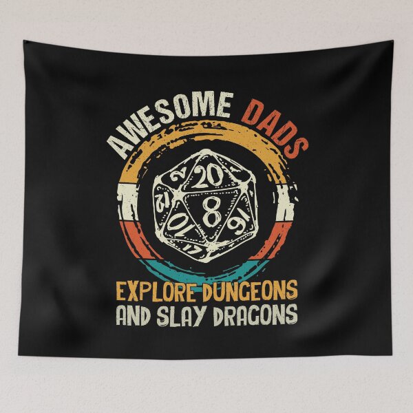 Item preview, Awesome Dads Explore Dungeons Dice Dragon designed and sold by woomermaditzn.