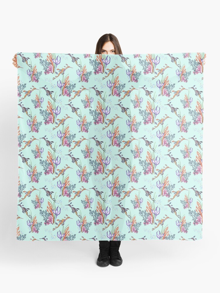 Under The Sea Weedy Sea Dragon Scarf By Christinemay Redbubble