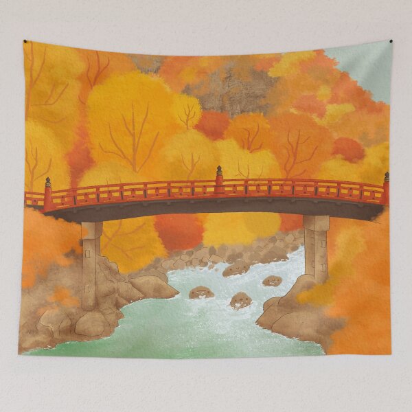 Item preview, Nikko Shinkyō Bridge - Autumn in Japan designed and sold by SugarMochi.
