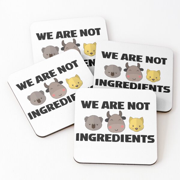 Item preview, we are not ingredients - Funny Vegan Quote designed and sold by yssnyd.