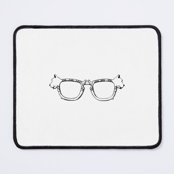 Item preview, scottie dog glasses black white line art coloring designed and sold by urmaldinjosy.
