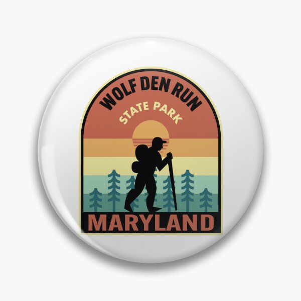Item preview, Wolf Den Run State Park Maryland Retro Hiking designed and sold by HalpinDesign.