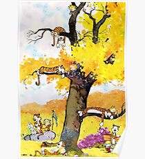 Calvin and Hobbes Mural Poster