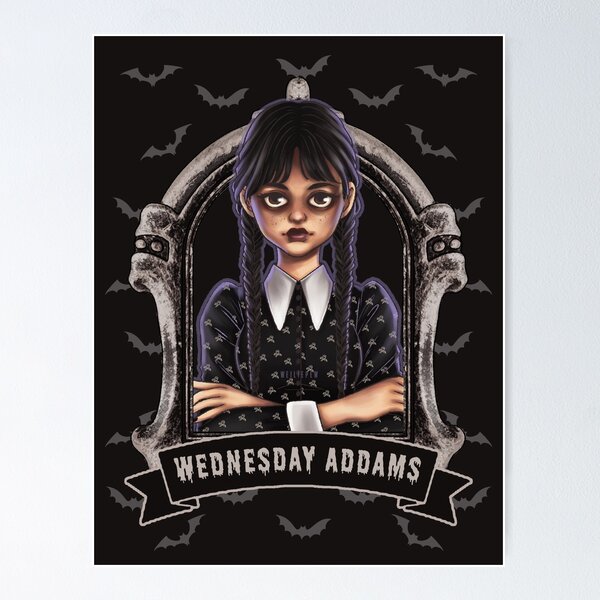 Wednesday Addams Portrait Fantasy Pin deals LE; Patreon, family, goth, tv, coffin