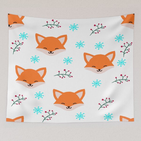 Item preview, Winter Foxes designed and sold by pretzelbunny.