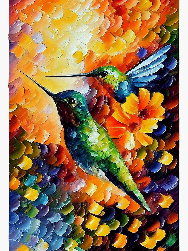 "Hummingbird Artwork Palette Knife" Sticker for Sale by SimplyScene