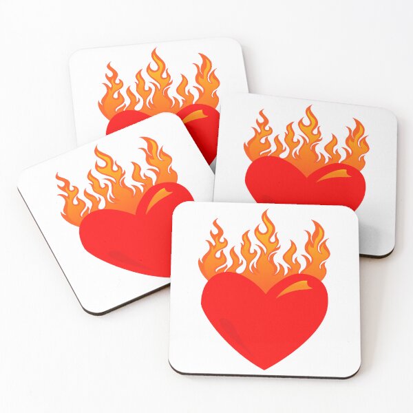 Item preview, Fire heart emoji designed and sold by The Love Quill.