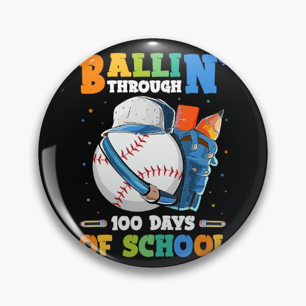 Artikelvorschau, Ballin' Through 100 Days of School Baseball Boys Girls entworfen und verkauft von woomermaditzn.