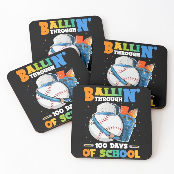 Artikelvorschau, Ballin' Through 100 Days of School Baseball Boys Girls entworfen und verkauft von woomermaditzn.