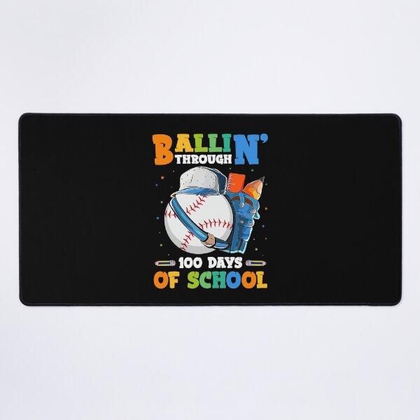 Artikelvorschau, Ballin' Through 100 Days of School Baseball Boys Girls entworfen und verkauft von woomermaditzn.