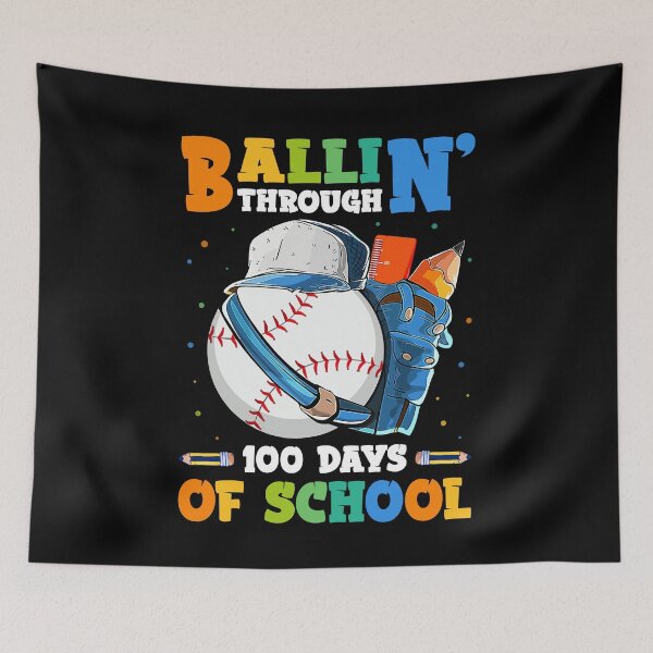 Item preview, Ballin' Through 100 Days of School Baseball Boys Girls designed and sold by woomermaditzn.