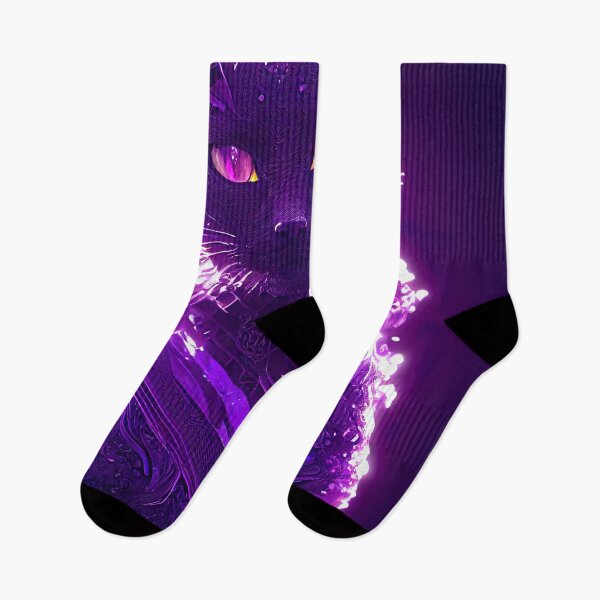 Item preview, Purple psychedelic crystal cat designed and sold by AI1artist.