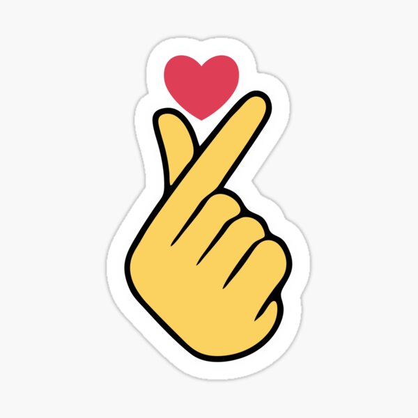 Item preview, Finger heart emoji designed and sold by The Love Quill.