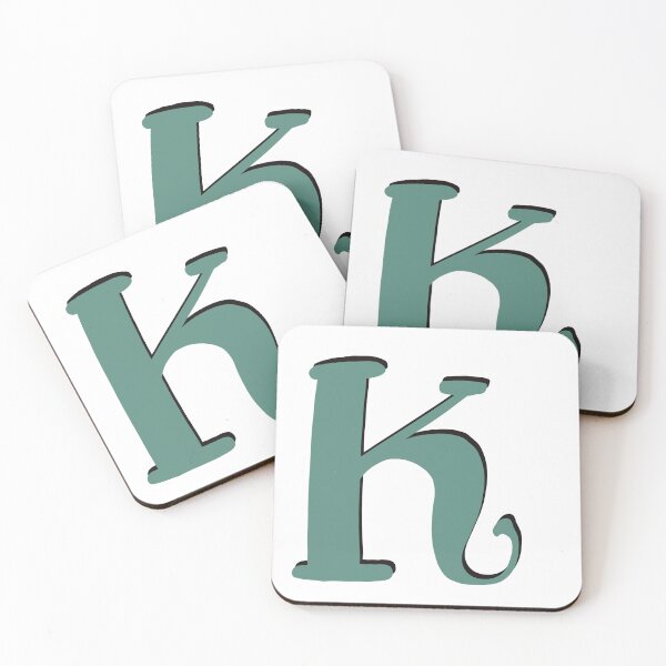 Artikelvorschau, Buchstabe K Grünes Anfangsmonogramm Alphabet K Großbuchstaben entworfen und verkauft von Antique-Gifts.
