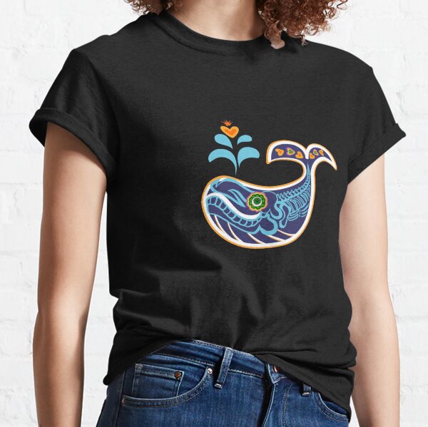 Dia de los Muertos Blue Whale Classic T-Shirt