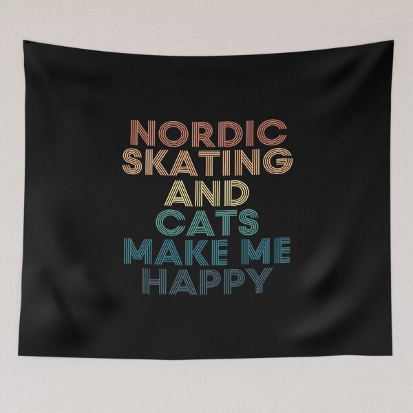 Item preview, Nordic skating And Cats Make Me Happy designed and sold by kindxinn.