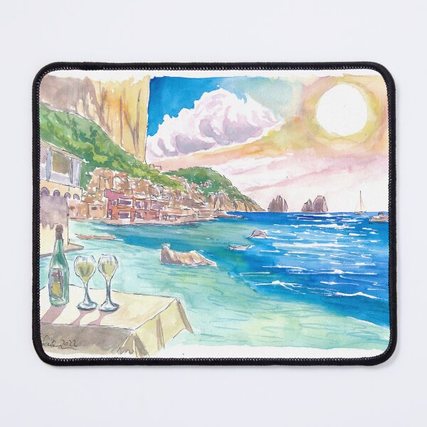 Item preview, Capri Epic View and Refreshing Drink with Faraglioni Rocks designed and sold by artshop77.